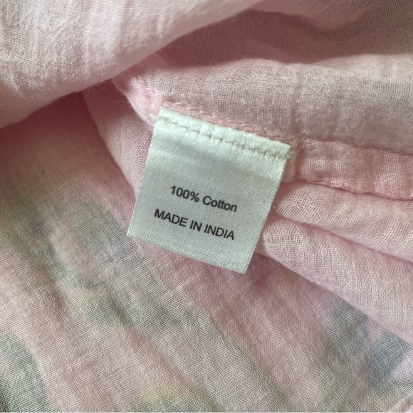 BANJANAN WOMEN'S LILIAN DRESS PINK FLORAL BIRDS BUTTERFLIES RUFFLED DRESS SZ XS - Picture 7 of 10